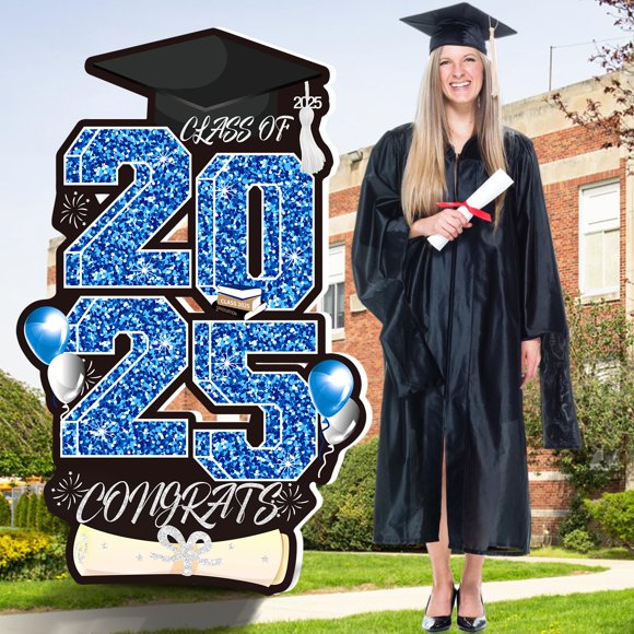 Letreros para patio de graduación 2025, extra grandes, clase 2025, azules