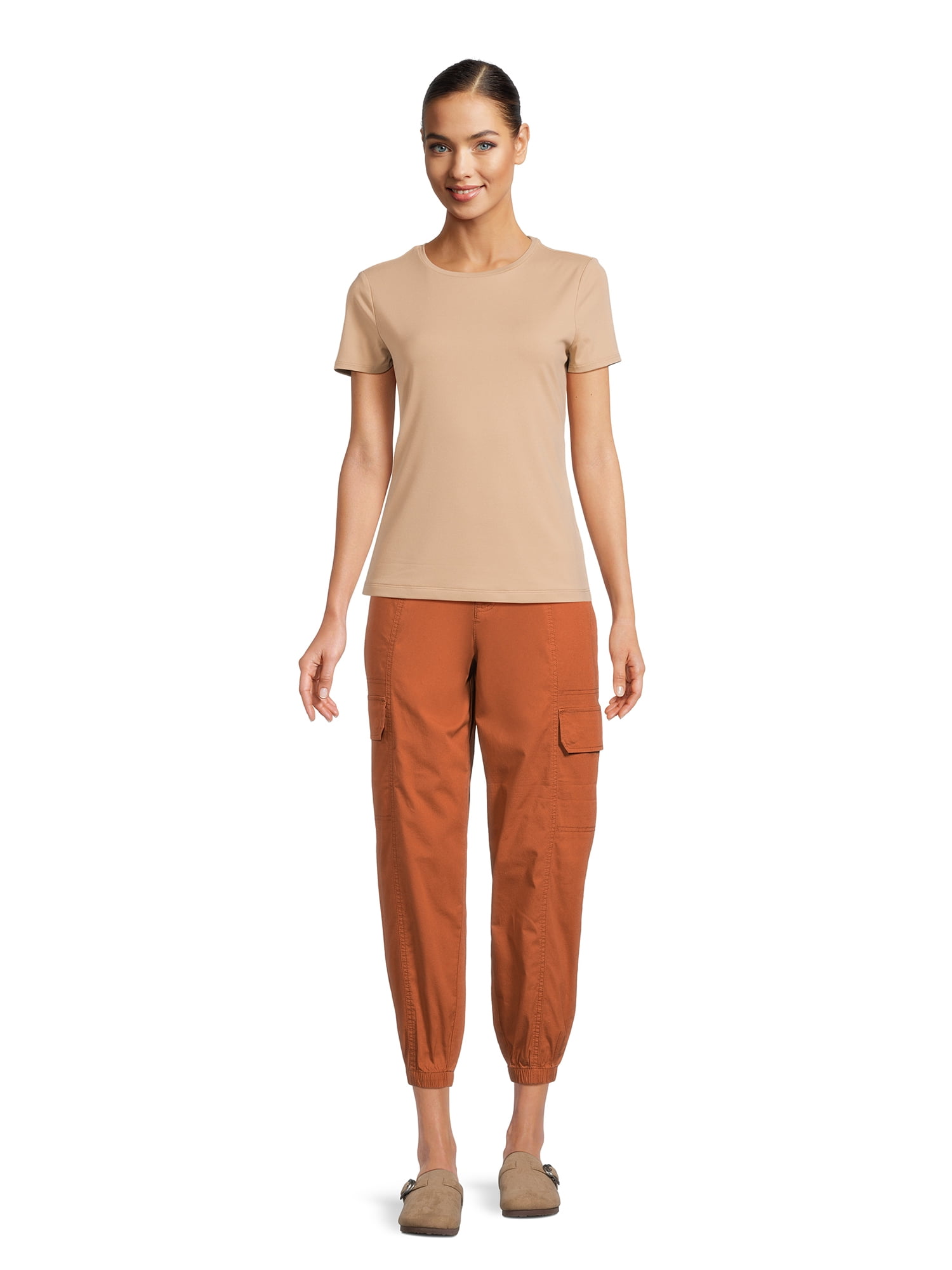 Time and Tru Women's Short Sleeve Smoothing T-Shirt, Sizes XS-XXXL