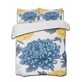 thumbnail image 2 of Blue Yellow Floral Spring Full Size Down Alternative Comforter, Lightweight Comforter Quilt Bedding Set with Pillow Shams Elegant Botanical Summer All Seasons Bed Comforter Duvet Insert 78"x90", 2 of 7
