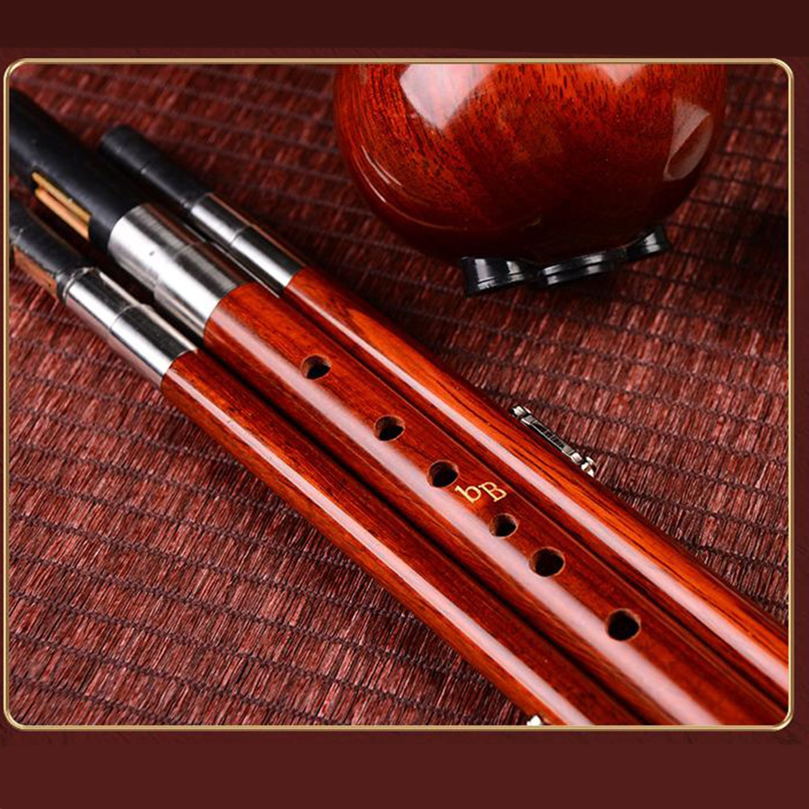 Handmade Traditional Chinese Hulusi Flute, Cucurbit Gourd, Ethnic Musical Instrument with Case for Beginners Playing