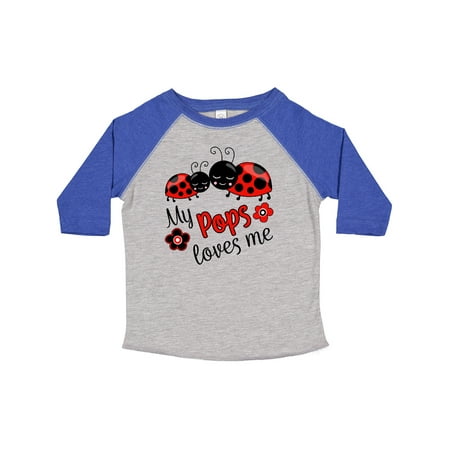 

Inktastic My Pops Loves Me with Cute Ladybugs Boys or Girls Toddler T-Shirt