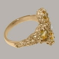 thumbnail image 4 of LBG British Made 10k Rose Gold Cubic Zirconia & Citrine Womens Promise Ring - 33 size options - Size 6, 4 of 6