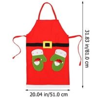 Dytern Xmas Christmas Theme Apron Kitchen Restaurant Dinner Apron for Cooking Baking Barbequing (Glove)
