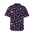 thumbnail image 3 of Daiia Planets Hawaiian Shirt for Men Gentle Cotton Regular Short Sleeve Casual-XX-Large, 3 of 9