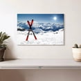 thumbnail image 2 of Elephant Stock Red Skis Wall Art - Horizontal Canvas Wall Art - Living Room Wall Decor - Sports Canvas - Blue And White Decor - 12" x 8", 2 of 8