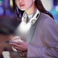 thumbnail image 4 of 5 Speed Handfree Neck Fan, LED Display Cooling Neck Fan, Lightweight Low Noise Hand-free Cooling Fan for Summer Daily Use, 4 of 5