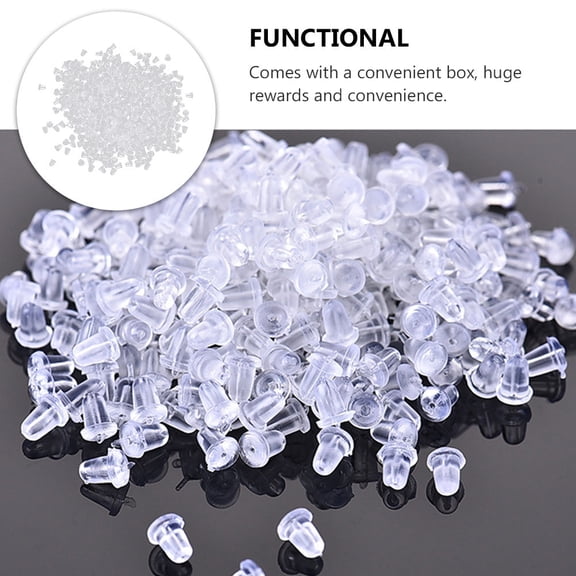 HOMEMAXS  Anti-lost Earring Accessories Large Clear Plugs Transparent