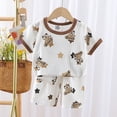 thumbnail image 2 of Baby Boy Outfit Sets Lightweight Breathable Short Sleeve Tee Short Set 2 Pieces Outfit 6-12 Months 12-24 Months 2T 3T 4T 5T 6T 7T Children 6-12 Months, 2 of 6