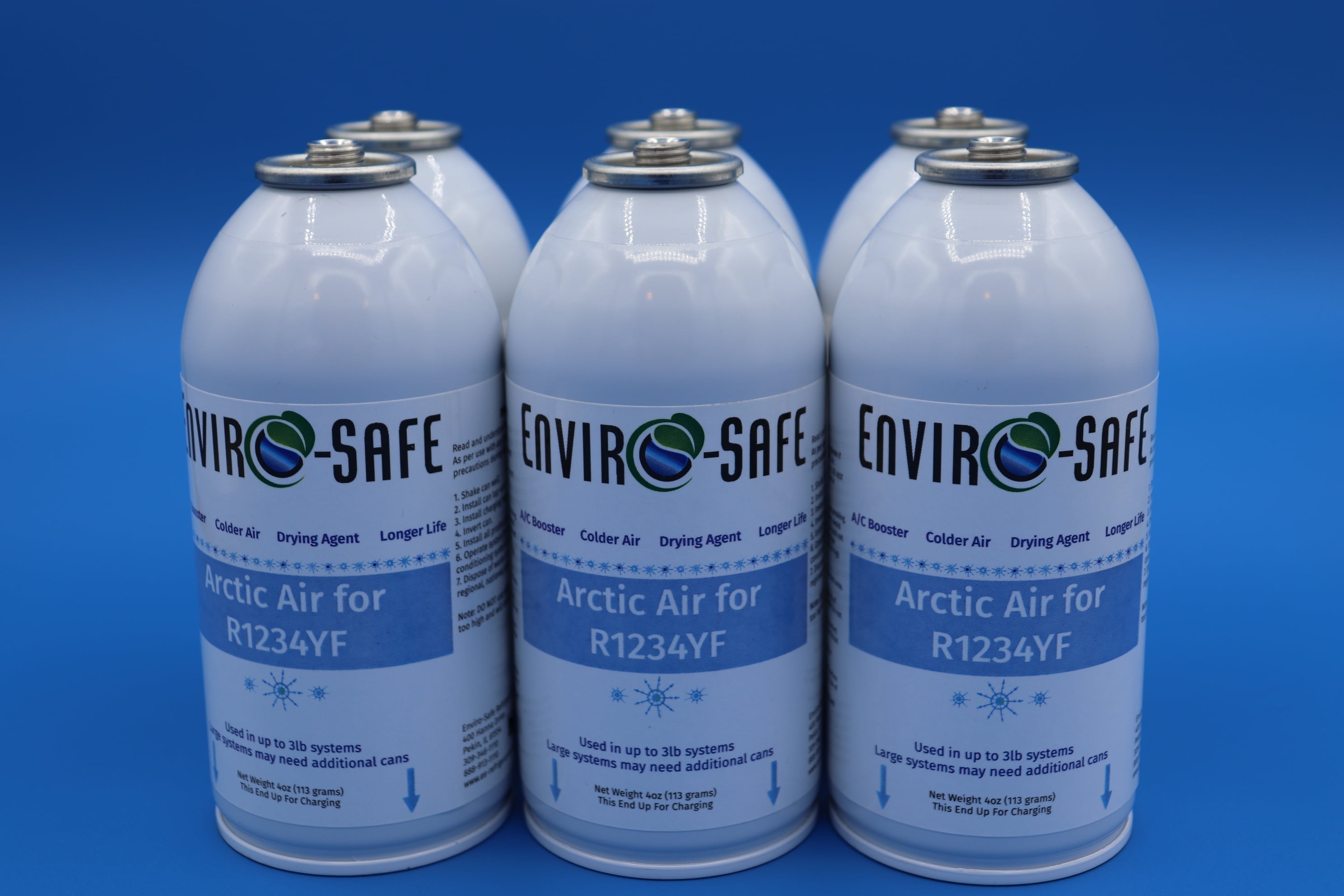 Envirosafe Arctic Air For R12, Auto AC Coolant Support, 2 Cans & Brass Hose - Foto 9