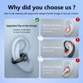 thumbnail image 4 of VEAT00L Open-Ear Headphones, Wireless Clip On Earbuds with Digital Display Charging Case 68 Hours Playtime, Lightweight Comfort, Stable Fit, Open-Ear Safety Design for Active and Office Use, 4 of 9