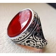 thumbnail image 4 of Red Onyx Mans Ring, Natural Red Onyx Gents Ring, December, Silver Jewelry, 925 Silver Ring, Birthday Gift, Heavy Mens Ring, Arabic Design, Ottoman Style Ring, Christmas, Turkey Mens Signet Ring, 4 of 6