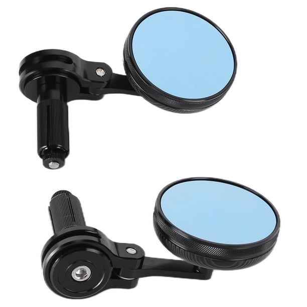 Rétroviseurs Moto Universels Bleus - Angle Réglable 360° - Pour Guidon 7/8" (22mm) - Alliage D'aluminium Et Verre Optique - Paire