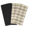 thumbnail image 2 of RITZ Royale Collection 100% Combed Terry Cotton, Oversized Kitchen Towel Set, 4-Pack, Solid & Coordinate, Black, 2 of 8