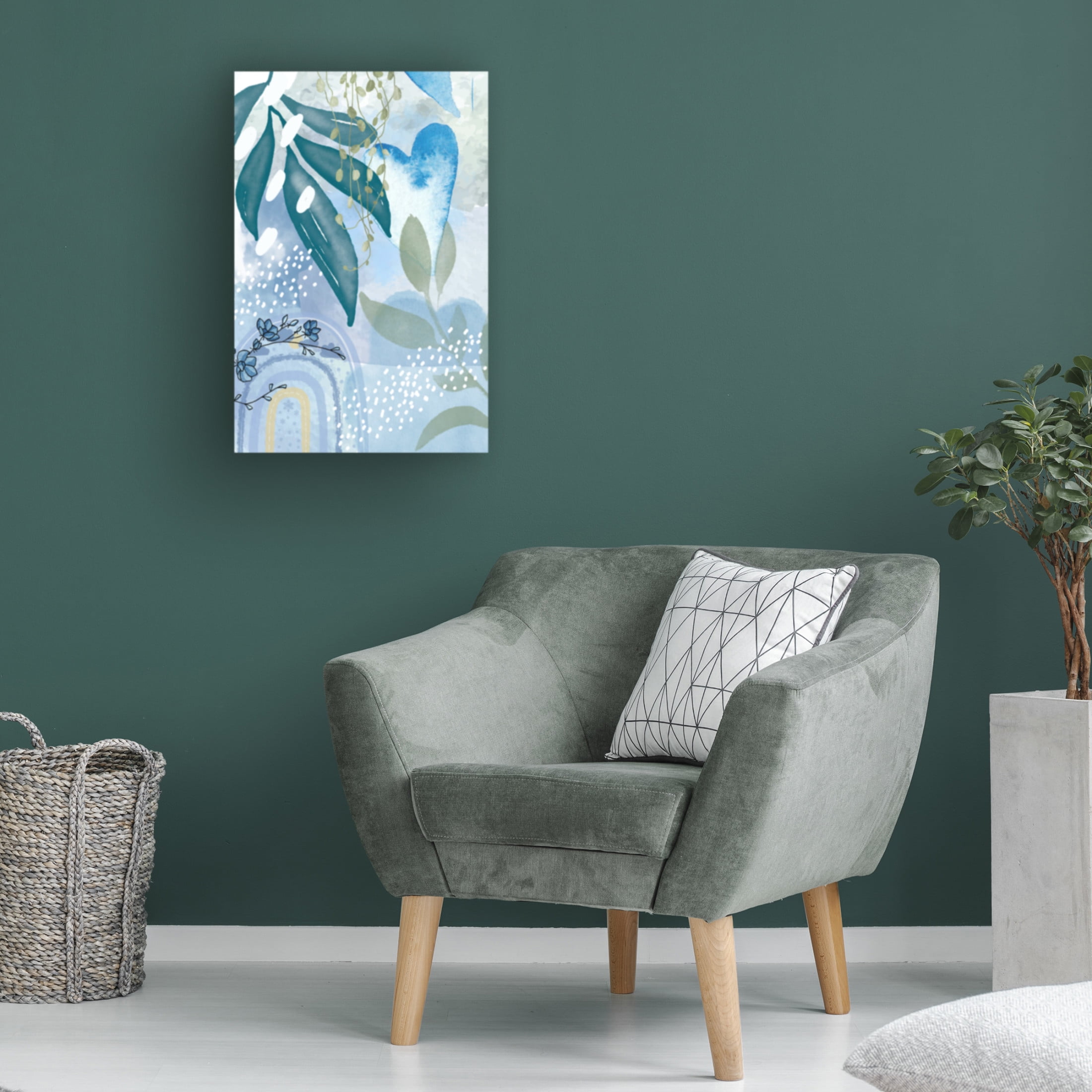 Trademark Fine Art Sally Ann Moss Iceberg Blue 1 Canvas Wall Art
