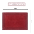 thumbnail image 3 of Home Weavers Luxury Bathroom Rug 100% Cotton Reversible Bathroom Rugs Set, Washable Rug, Soft Absorbent bath Rug, Bathroom rug, Kitchen Mat, Non Slip Bath Decor Mat Set, 17"x24" Rectangle, Red, 3 of 5