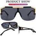 thumbnail image 4 of Square Oversized Sunglasses Flat Top Shield Sun Glasses for Men Women One Lens Square Shades, 4 of 6