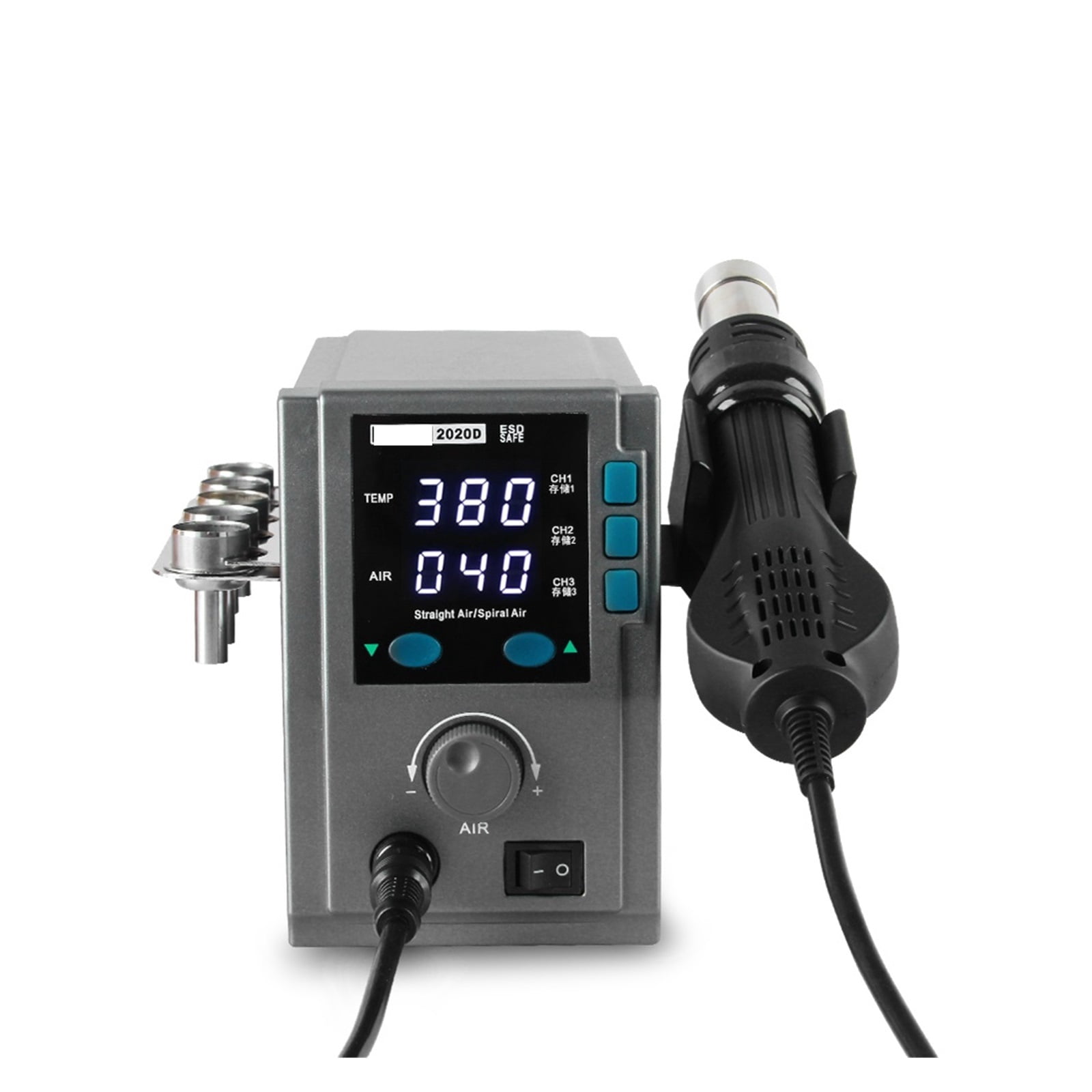 2020D 700W Hot Air Rework Station, Digital SMD Heat Gun for Phone PCB