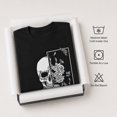 thumbnail image 4 of Men's Skull Rose Graphic T-Shirt, Unisex Classic Fit Short Sleeve Tee, 4 of 9