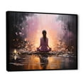 thumbnail image 2 of Designart "Yoga Meditation With A Pink Theme I" Yoga Floater Framed Canvas Prints, 2 of 5
