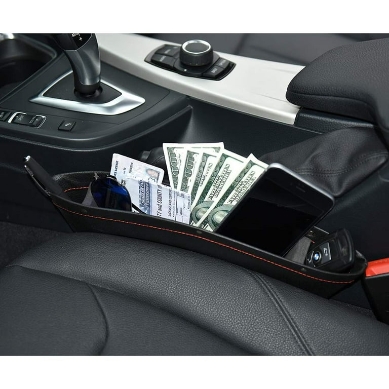 Black 1PCS PU Leather Car Vehicle Gap Filler, Car Interior Accessories, Car  Seat Console Catcher Box Premium, Car Seat Gap Filler Car Organizer Seat  Side Pocket 