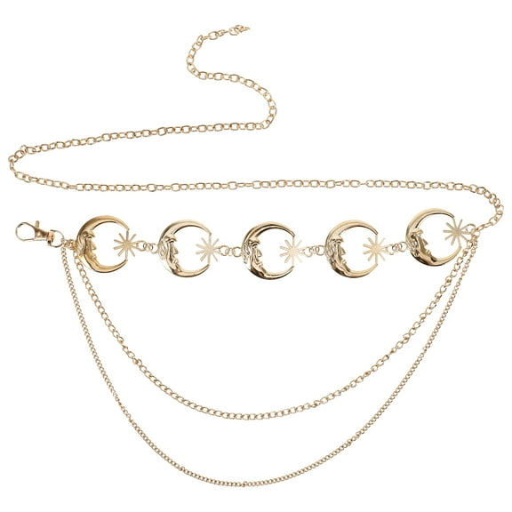 Moon Waist Chain Belt Wallet Gold Body Bride Women's Golden