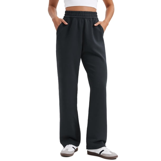 Pantalones deportivos CRZ YOGA SoftAura, pierna ancha, modal, color negro, para mujer