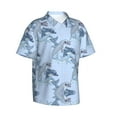 thumbnail image 2 of Cute Dolphins Hawaiian Shirts For Men, Summer Short-Sleeve Relaxed-Fit Button-Down Shirts Small, 2 of 9