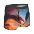 thumbnail image 3 of Balery Red And Blue Fire Cloud Dragon Men's Boxer Briefs, Soft and Breathable Cotton Underwear with nylon Waistband-Medium, 3 of 9