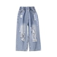 thumbnail image 7 of Gubotare Baggy Jeans Big Kids Boys Boy's Stylish Skinny Fit Stretch Fashion Denim Jeans Pants Size 7-9 (Blue,7-9 Years), 7 of 7