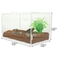 thumbnail image 6 of Monyance leopard gecko tank Acrylic Reptile Terrarium Hermit Crab Spider Habitat Cage 25x15cm(9.84X5.91X5.91Inches), 6 of 10