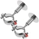 thumbnail image 2 of Adjustable Stainless Steel Pipe Support Bracket For Ceiling Wall Mount Indoor And Outdoor Use 2Pcs, 2 of 4