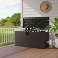thumbnail image 2 of Costway 73 Gallon Patio Deck Box Outdoor Waterproof Storage Container for Tools Toys Brown, 2 of 10