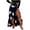 Dark Blue Skirts, variant on Women's Polka Dot High Waist Maxi Skirt Ruffle Split Wrap Long Skirt Flowy Swing High Slit Skirt for Party Vacation Casual Daily Outfits Black