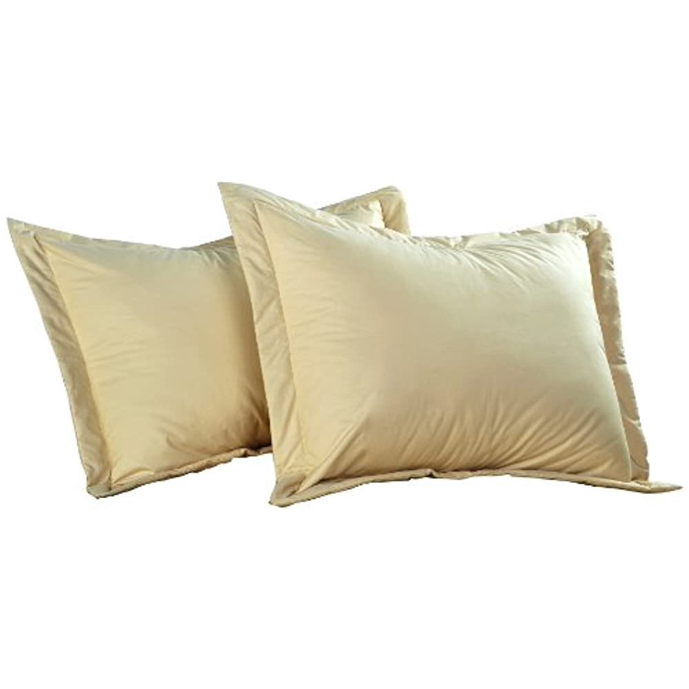 Cottonpure Colors All Natural 100 Cotton Pillow Sham, King, Wheat