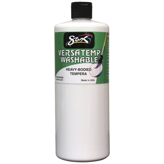 Chroma Acrylics 1592682 Sax Washable Versatemp Heavy Bodied Tempera Paint, White