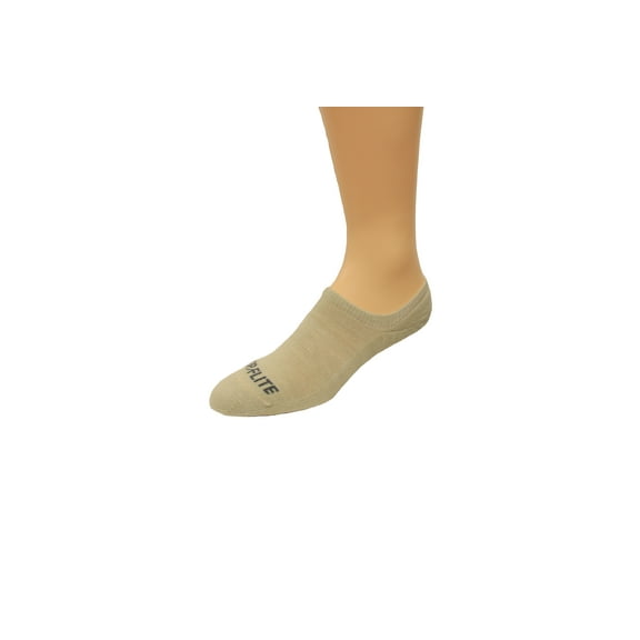 Top Flite Seamless Toe No Show Socks, Khaki, (L) W 9-12 / M 9-13, 2 Pair
