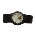 thumbnail image 4 of Angie Wood Creations Ebony Men’s Self-Winding Watch With Textured White Dial, 4 of 7