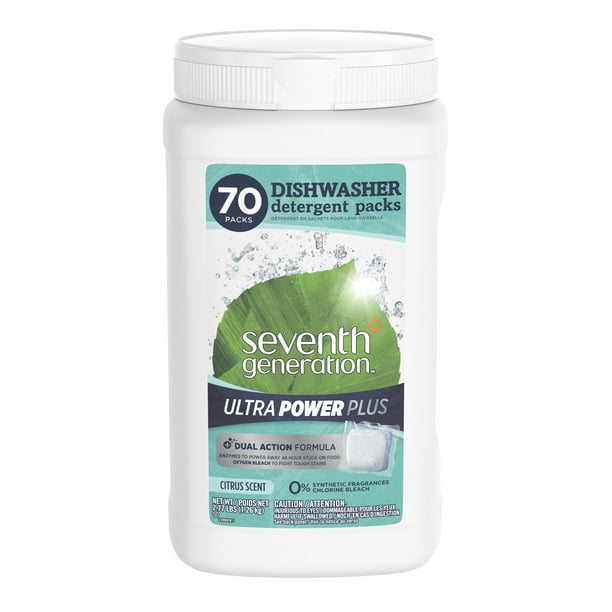 Seventh Generation Ultra Power Plus Dishwasher Detergent Packs, Fresh