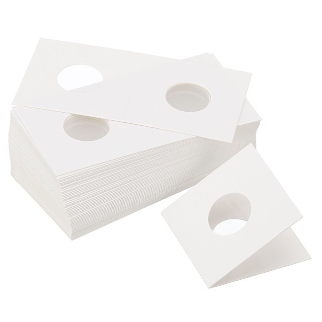 REGALWOVEN Coin Flips, Cardboard Organize Coin Holder Paper Coin Holders 20.5mm
