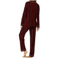 thumbnail image 7 of Plebaso Women's Pajama Set Striped Printed Long Sleeve Button down Shirt Sleepwear Pjs Outfits Loungewear, 7 of 7