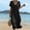 Black, variant on Lounge Dress Plus Size Summer Dresses 2026 Short Sleeve V Neck Lace Loose Fit Maxi Dress Summer for Date Night and Dinner S-3XL
