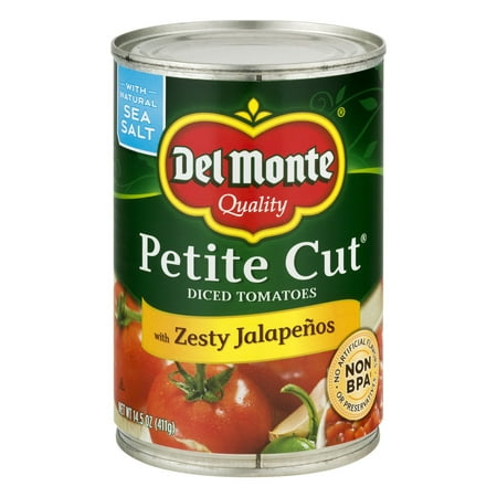Del Monte Petite Cut Diced Tomatoes with Zesty Jalapenos, 14.5 OZ