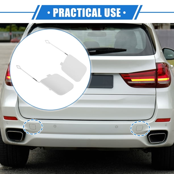 TOPUS Front Bumper Tow Hook Cover For BMW X5 E70 2011-2013, Right Passenger Side, Unpainted Replacement Part 51117222744