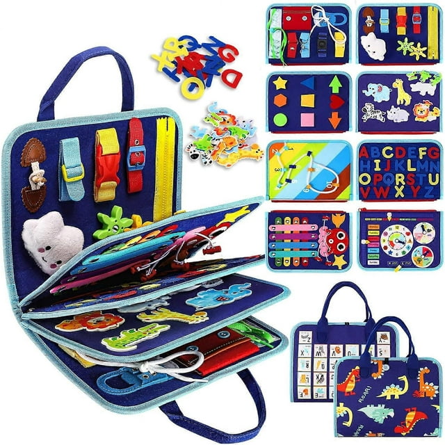 Activity Board for Toddlers, Toy for 1-4 Years, Sensory, Buckle, Learning Toy, Fine Motor Skills, Gift for Girls, Boys