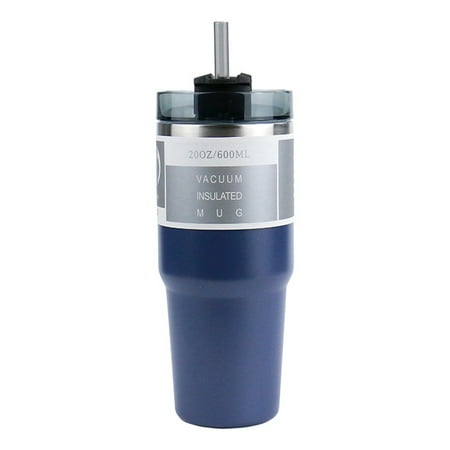 

Sijiali 1Pcs/900ML Water Flask with Lid Food Grade BPA Free Straw Design Vacuum Cup Household Supplies