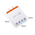 thumbnail image 4 of Cargadores de pared para teléfonos móviles LED Adaptador de cargador de tableta USB de 4 puertos (naranja), 4 of 6