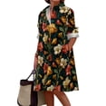 thumbnail image 1 of Vestido camisero Medlor con estampado floral casual de manga larga para mujer, 1 of 6