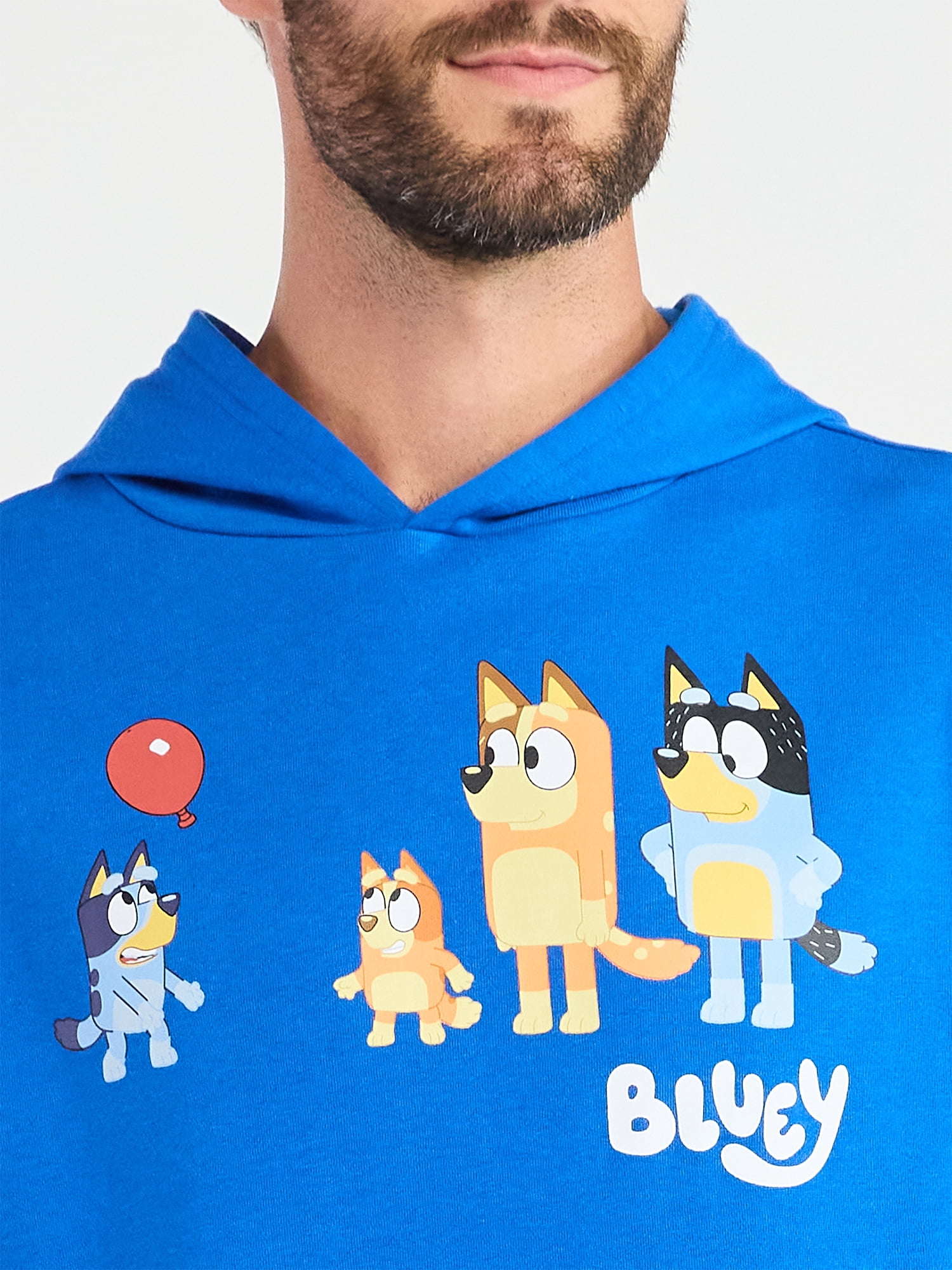 Bluey Men's and Big Men's Graphic Hoodie with Long Sleeves, Sizes XS-5XL