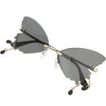 thumbnail image 4 of KAKOWELY 1 par de gafas de sol sin montura con forma de mariposa, modernas, para decoración de fiestas disco., 4 of 5