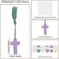 thumbnail image 3 of 12 Set Plastic Canvas Bookmark Plastic Canvas Crafts with 6 Colors Yarn and Instruction Cross Stitch Kit Beginners Birthday Gift, 3 of 7